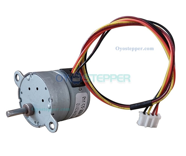 Oukeda Permanent Magnet PM Stepper Motor with Gearbox 5:1 /10:1 7.5 Deg 12V 2 Phase Φ25 mm